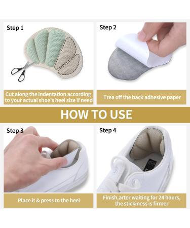 Sibba Foot Cushions for Loose Shoes - Self-Adhesive Insole Pillows for High Heels Midfoot Support & Toe Protection - 4 Pair Set (2 Black & 2 Skin-Colored) - Comfort Heel Cushions for Women - Buy Online on GoSupps.com