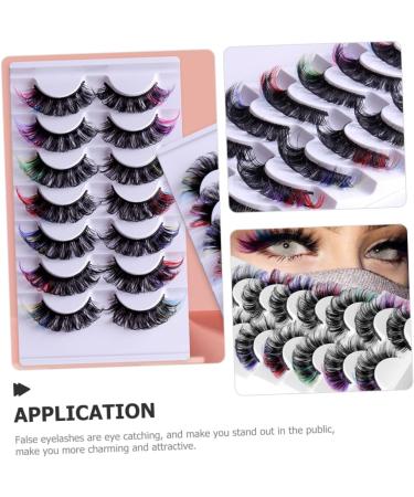 FRCOLOR 7 Pairs Fake Eyelashes False Lashes Cosmetic Lashes Women Lashes with Color Colored Lashes False Lash Extensions Individual Lashes Curl Lash Clusters Chemical Fiber Extend Cosplay - Buy Online on GoSupps.com