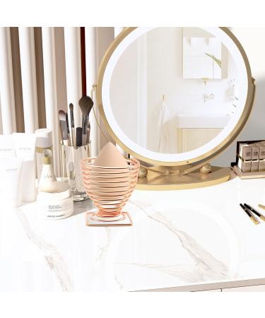 Caili 3-Color Make-Up Sponge Holder | Cosmetics Puff Display Stand for Storage & Drying (Gold Silver Red Gold) - Buy Online on GoSupps.com