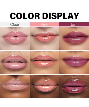 Buy Nourishing Glow Lip Oil - Vegan Tinted Lip Oil in Clear Jam & Pink | Moisturizing High-Shine Finish for Dry Lips - International Shipping Available - Buy Online on GoSupps.com