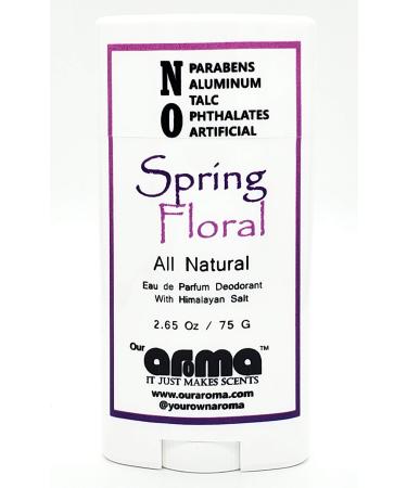 Natural Deodorant for Women - Hand Poured Aluminum Free Deodorant - Gluten Free Cruelty Free Free of Parabens - Spring Floral Scent
