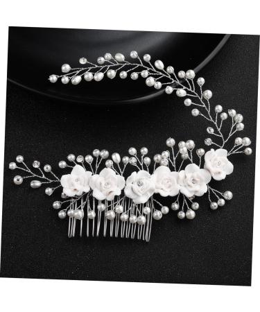 DOITOOL Wedding Hair Comb Hair Comb Headgear Hair Accessories Issue Card Catwalk Child White Kids Hair Accessories - Buy Online on GoSupps.com