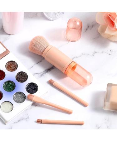 Sibba Travel Makeup Brushes Set - 4 in 1 Mini Cute Retractable Professional Makeup Brush for Foundation Powder Eye Shadow & Contour - Portable Cosmetics Accessories - Buy Online on GoSupps.com