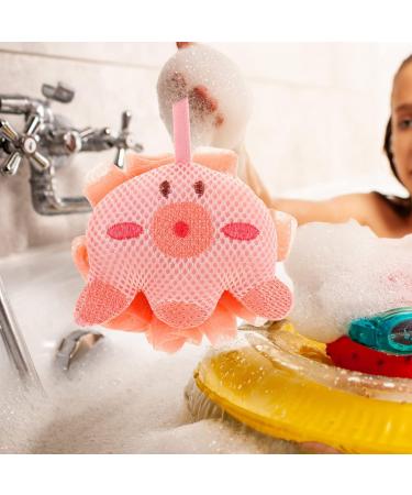 FRCOLOR Cartoon Octopus Bath Sponge - Loofa Mesh Pouf for Exfoliation & Back Scrubbing - Perfect for Shower & Travel - Buy Online on GoSupps.com