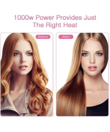 Homipooty 3-in-1 Hot Air Brush for Blowing, Straightening, Curling - Rose Red | ALCI Safety Plug, One Step Hair Dryer & Volumizer - Negative Ionic Technology - Buy Online on GoSupps.com