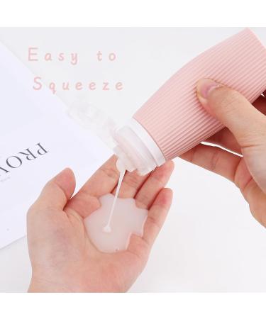 Nanaborn Silicone Travel Bottles Set - 4 Portable 100ml Containers for Shampoo Shower Gel & More - Ideal for Travel - Buy Online on GoSupps.com