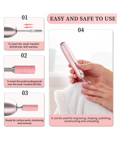 100pcs 180 Grit Pink Small Sanding Bands for Nail Drill | Includes 2 Upgrade Mandrels | Ideal for Manicure Nail Salons & Enthusiasts - Buy Online on GoSupps.com