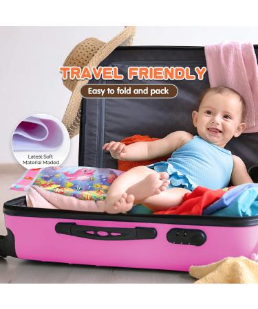 Inflatable Tummy Time Mat: Premium Baby Water Play Mat for Stimulation and Sensory Development - Ideal Toys for Infants and Toddlers (Pink) - Buy Online on GoSupps.com