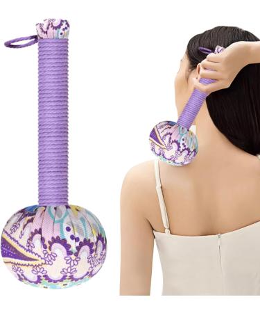 Massage Hammer Set 2PC Wormwood Massage Sticks 10.24in with Flower Pattern & Non-Slip Grip for Ultimate Body Relief - Buy Online on GoSupps.com