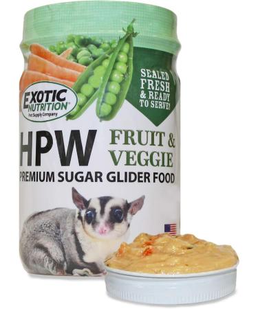 Sugar Glider HPW Diet Fruit & Veggie 12 oz. Jar - High Protein Healthy Natural No Mess Food for Sugar Gliders - High Protein Wombaroo Diet - Buy Online on GoSupps.com