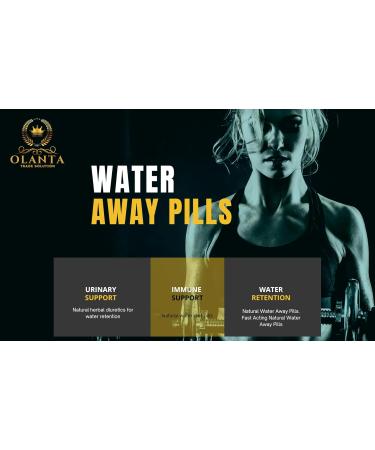 OLANTA TRADE SOLUTION Water Away Supplement - Natural Water Pills Fast Acting Water Away Pills Immune Support Pills with Cranberry Tart Cherry - 1 Bottle 60 Capsules - Buy Online on GoSupps.com
