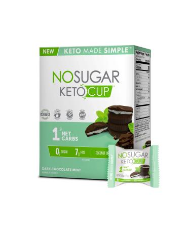 No Sugar Keto Cups - Chocolate Mint - 30 pack, Fulfills Sweet Craving Without Compromising Keto, Low Carb (1g), Sugar Free (0g) Keto Fat Bomb Snacks, 7g Healthy Fat - Gluten Free, All Natural, Non-GMO