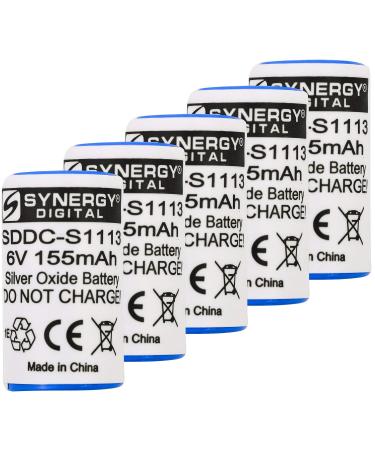 Synergy Digital Dog Collar Batteries Compatible with Pet Stop Ultra Elite 2 Dog Collar (Silver Oxide 6V 155 mAh) Combo-Pack Includes: 5 x DC-29 Batteries