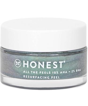 Honest Beauty All the Feels Resurfacing Peel | 10% AHA + 2% BHA | Deeply Exfoliates + Renews Skin | Vegan + Cruelty Free | 1.7 oz