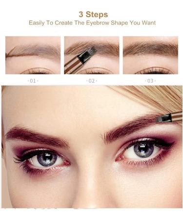Glowly Secret Eyebrow Pen Glowly Secret Waterproof Natural Eyebrow Pen Glowly Secret 4 Tipped Precise Brow Pen 3D Microblading 4-Tip Eyebrow Pen Eyebrow Contouring Pen (03#+05#) - Buy Online on GoSupps.com