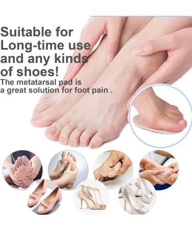Metatarsal Pads for Women | Ball of Foot Cushions | High Heel Comfort Inserts | Non-Slip Washable Forefoot Pads (4 Pairs - Buy Online on GoSupps.com