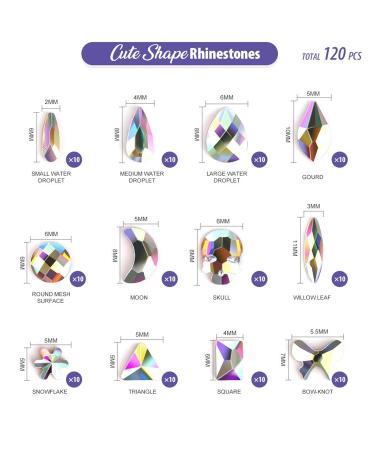 1848 Piece Glitter Stones Set - Self-Adhesive Multi-Size Nail Art & DIY Jewelry Craft - Buy Online on GoSupps.com
