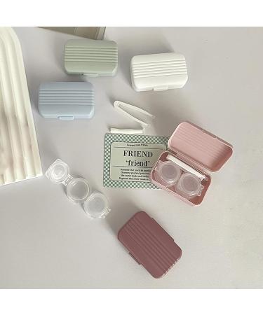 Buy Tekalobr Mini Contact Lens Container Set Colorful Travel Kit with Mirror Remover Tweezers & Solution Bottle | 5-Piece Storage Box for Everyday Use - Buy Online on GoSupps.com