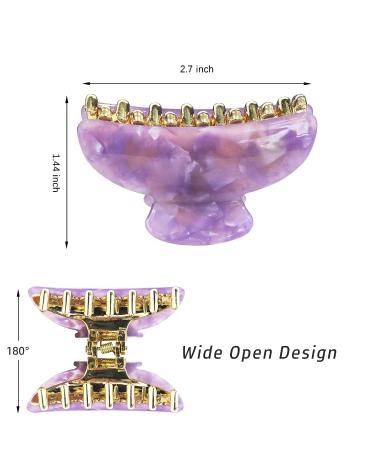 Tortoise Shell Hair Claw Clips 2-1/2 inch - Non Slip Grip Jaw Clips French Design Barrettes (3pcs) - Buy Online on GoSupps.com