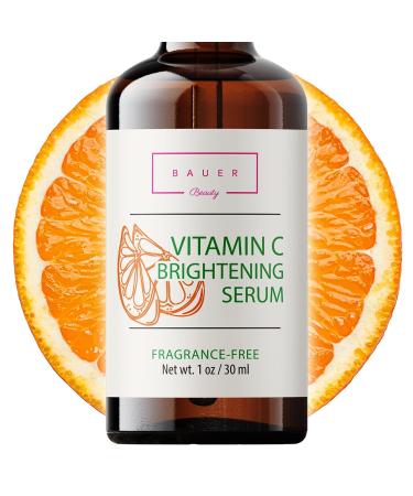 Bauer Beauty Vitamin C Face Serum | Brighten Skin, Reduce Wrinkles, Anti-Aging Repair - Buy Online on GoSupps.com