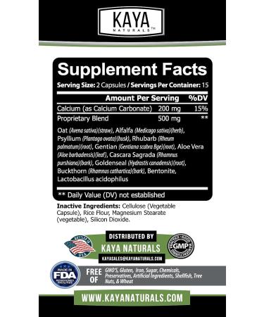 Kaya Naturals Colon Sweep | 30-Day Fast-Acting Colon Cleanser Detox for Weight Management with Probiotics, Herbs & Fiber | Supports Healthy Bowel Movements | Non-GMO | 30 Capsules - Buy Online on GoSupps.com