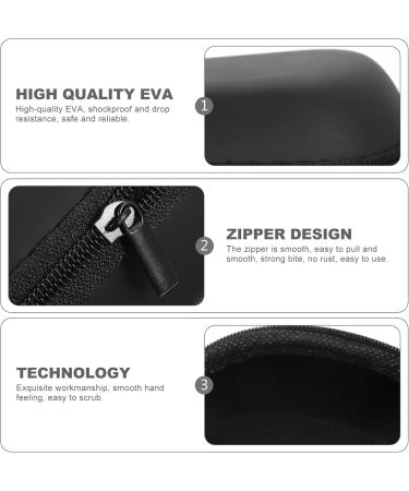 Fomiyes 3-Pack Razor Storage Bag Shock-Resistant Travel Case for Shavers EVA Hard Shell Black 19x9cm - Buy Online on GoSupps.com