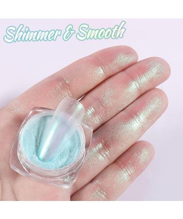 Laza Mermaid Pearl Chrome Nail Powder - 8 Colors Metallic Mirror Effect Pigment Kit for Gel Nail Art - Iridescent Aurora Nail Glitter Dust for Resin Craft & Gifts - Buy Online on GoSupps.com