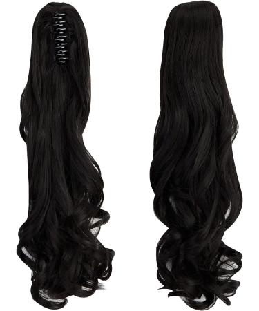 FXYTK Claw Clip Ponytail Hair Extension 18 Inch Curly Natural Black - Buy Online on GoSupps.com