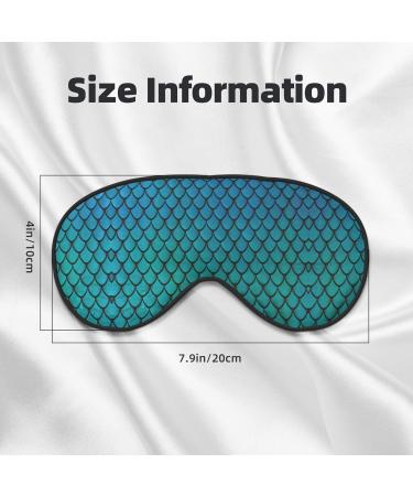 Blue Fish Scale Print Light Blocking Eye Mask - Soft Adjustable for Sleep Travel & Yoga - Buy Online on GoSupps.com