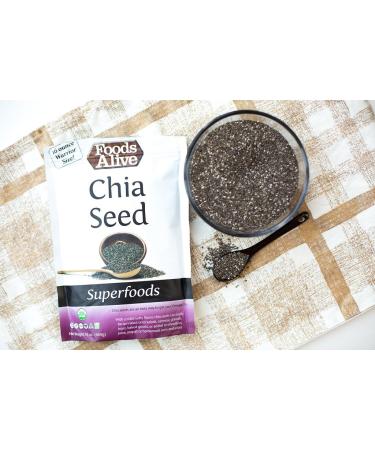 Organic Chia Seeds 16 oz - Foods Alive Superfoods | Gluten-Free & Nutritious - Buy Online on GoSupps.com