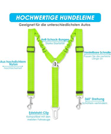 Slowton 2-in-1 Dog Car Seat Belt | Adjustable Durable Reflective & Tangle-Free for Small Dogs - International Shipping - Buy Online on GoSupps.com
