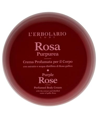 L'Erbolario Purple Rose Perfume Body Cream - Long Lasting Moisturizer for Women - Nourishing Hydrating Body Butter for Dry Skin - 6.7 oz - Buy Online on GoSupps.com