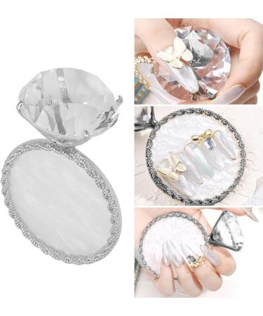Nail Art Plate Nail Display Stand Resin Color Mixing Exquisite Nail Gel Color Painting Palette Nail Hand Practice Photography Props Nail Art Tools Nail Holder for Painting (Silver) - Buy Online on GoSupps.com