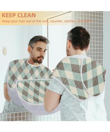Beard Bib Apron for Men - Non-Stick Waterproof Hair Catcher Cape | Perfect for Shaving & Trimming | Geometric Design - Buy Online on GoSupps.com