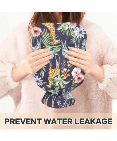 Shop Tropical Palm Leaves Giraffe Zebra Heat Bottles - 2L Hot Water Bag for Pain Relief & Warmth | Ideal for Pregnant Women - Buy Online on GoSupps.com