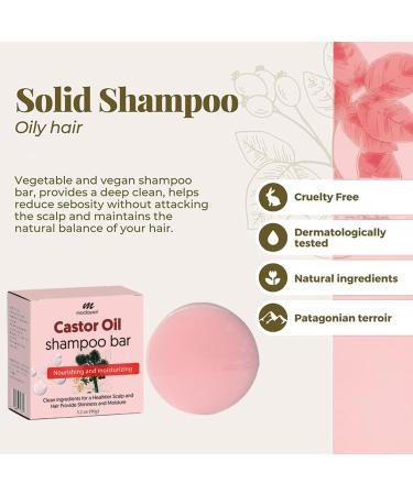 Castor Oil Shampoo Bar - Sulfate-Free Moisturizing All-Natural & Zero-Waste for All Hair Types - 3.2 oz - Buy Online on GoSupps.com