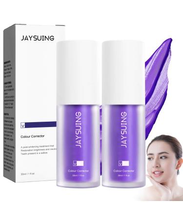 Toothpaste white teeth 2 PCs Teeth Whitening Color Correct - Serum Purple Teeth Whitening Cloam Past Toothpaste purple toothpaste white teeth tooth wheels Booster toothpaste purple herosmile