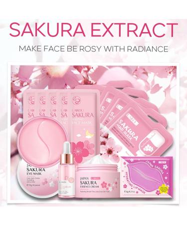 Skin Care Sets & Kits For Teenage Girls Gifts Sakura Pamper Sets For Teenage Girls Teen Skincare Set For Girls Pamper Set With Face Serum Face Cream Sleep Mask Eye Mask Mud Mask Lip Mask - Buy Online on GoSupps.com