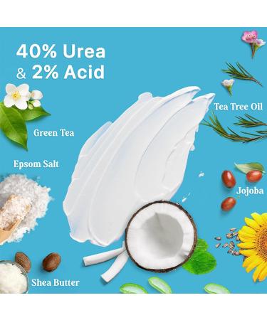 DMQ Foot Cream Ultra Moisturizing 40% Urea Cream Plus Deeply Hydrating Cracked Heel Repair Cream for Callous Removal and Soften Heel Balm Nourishes for Feet Knees Hand - 130g - Buy Online on GoSupps.com
