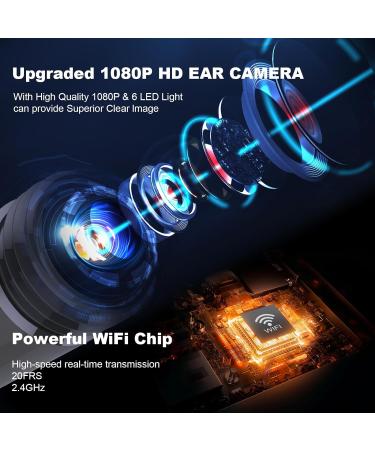EarFairy 1080P Ear Wax Removal Kit with Camera & 6 LED Lights | WiFi Otoscope for iPhone, iPad, Android | Ear Cleaner for Adults, Kids, Pets - Buy Online on GoSupps.com