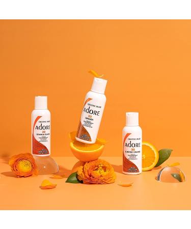 Adore Semi Permanent Hair Color - Sunsine Orange 4 Fl Oz - Vegan & Cruelty-Free Dye - Buy Online on GoSupps.com