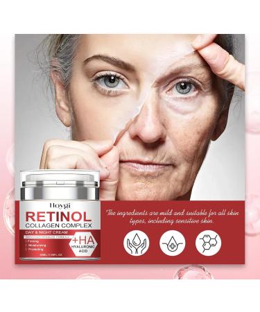 Tongyend Collagen Retinol Hyaluronic Acid Cream Retinol Cream for Face Face Moisturizer for Women Day and Night Cream Instant Face Lift Cream Anti Aging Face Lifting Skin Fix Anti Wrinkle 50ml - Buy Online on GoSupps.com