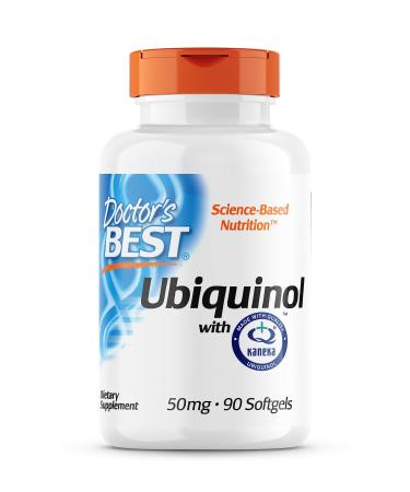Doctor's Best Ubiquinol with Kaneka 50mg 90 Softgels Laboratory Tested Coenzyme Q10 Gluten Free Soy Free Non-GMO