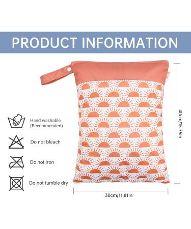 Buy Seaur Dry Wet Bag - Big Baby Diaper Bag for Kindergarten Washable & Reusable Travel Bag for Swimming & Gym - 2 Pieces 30x40cm - Buy Online on GoSupps.com