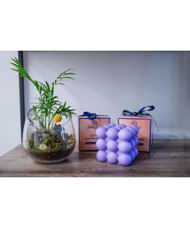 Extra Large Giant Strong Scented Aromatherapy Soy Wax Candle | Purple Lavender Bubble Candle for Relaxation & Home Decor - Buy Online on GoSupps.com