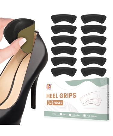 Inmaker heel cushion heel pillow 12 pieces thickening heel cushions with strong liability for women children men's shoes black-12 pieces - Buy Online on GoSupps.com