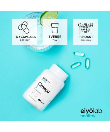 Omega 3 EPAX | Wild Fish Oil 2000 mg | High in Fatty Acids 800 mg EPA + 600 mg DHA for 2 Capsules | Pure and Concentrated Oil with Natural Antioxidants | 90 Soft Capsules | Eiyolab - Buy Online on GoSupps.com