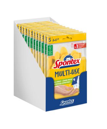Spontex Multi Use 12 pairs of household gloves with fresh protection and FSC-Naturnex inside with cotton flock size S (12 x 1 pair) 1 piece (12 pack) multi-use