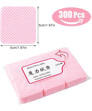 Qufiiry 300 Lint-Free Nail Towels & Cotton Pads - Perfect for Gel Nail Polish Removal (Pink) - Buy Online on GoSupps.com