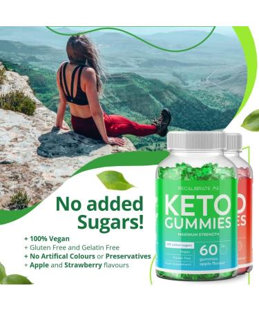 Recalibrate Me Keto Gummies - Apple Flavour Weight Loss Support | 60 Gummies - Low Calorie, Vegan, Gluten Free & Sugar Free Snacks - Buy Online on GoSupps.com